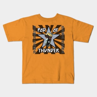 POD OF THUNDER RISING SUN GGRG BLACK Kids T-Shirt